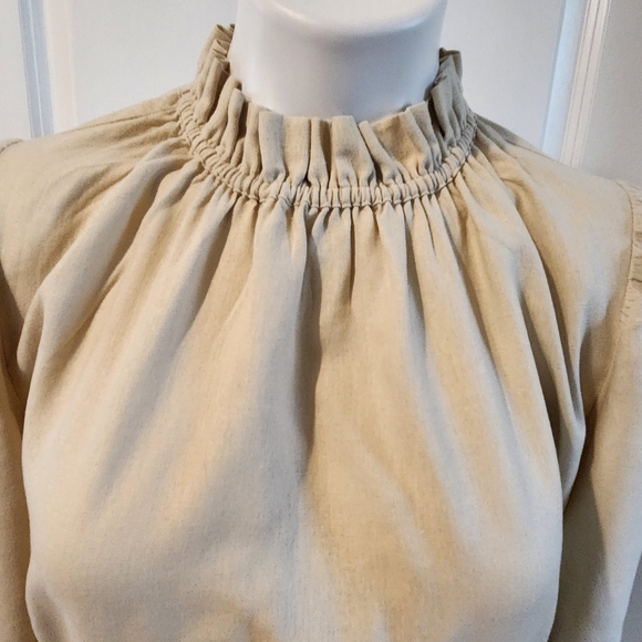 G. Label by Goop size 2 cream linen blend dress with pockets and buttons, luxe - Picture 11 of 11